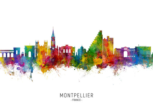 Montpellier akvarel by-silhuet