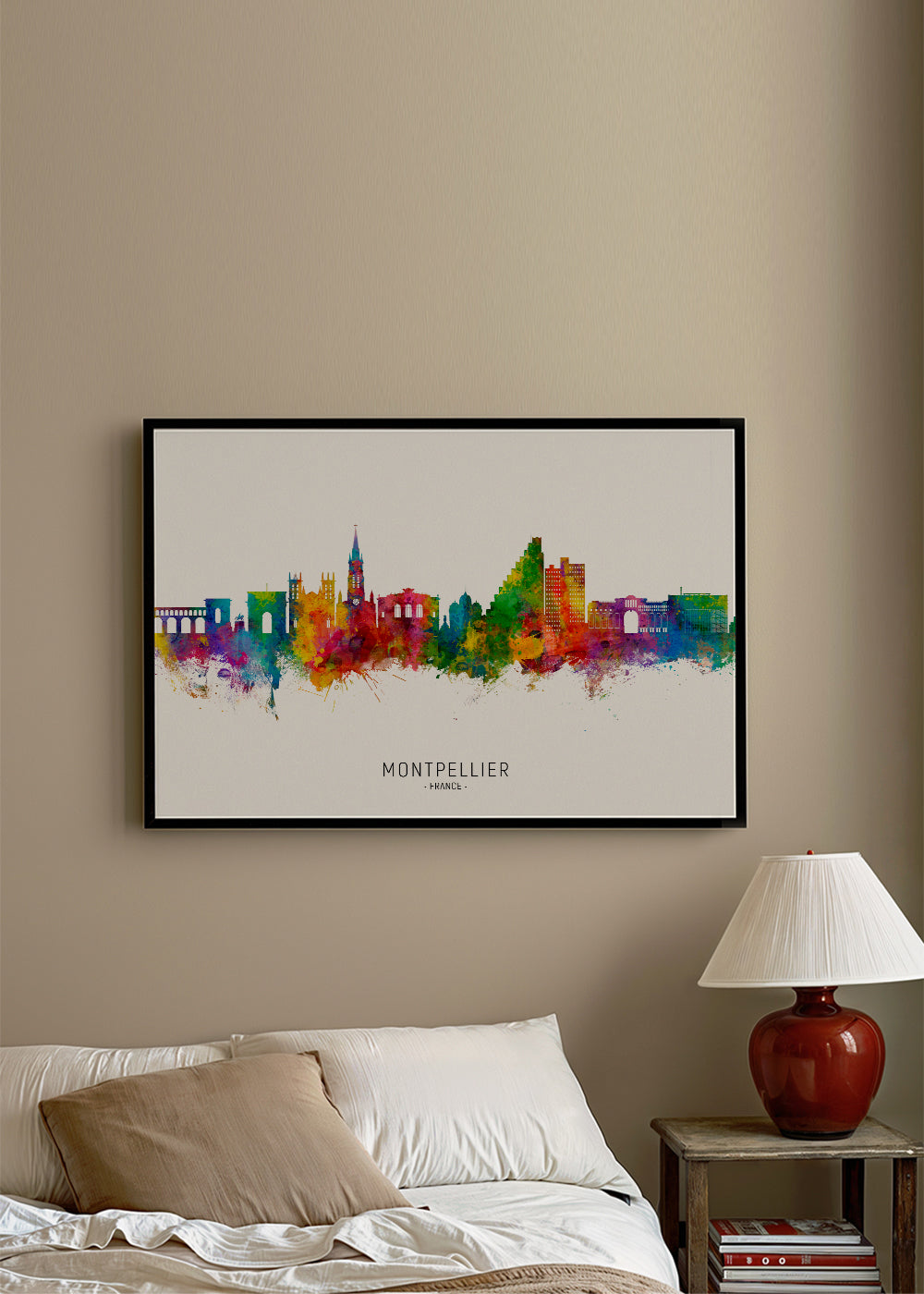 Montpellier akvarel by-silhuet