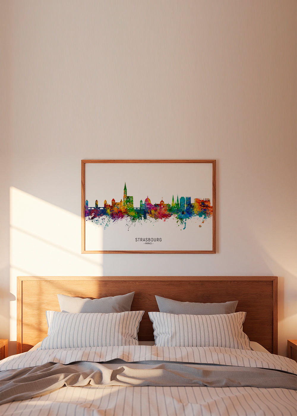 Byplakat Strasbourg farverig skyline