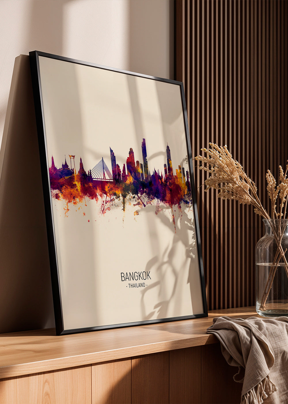 Plakat by Bangkok akvarel beige