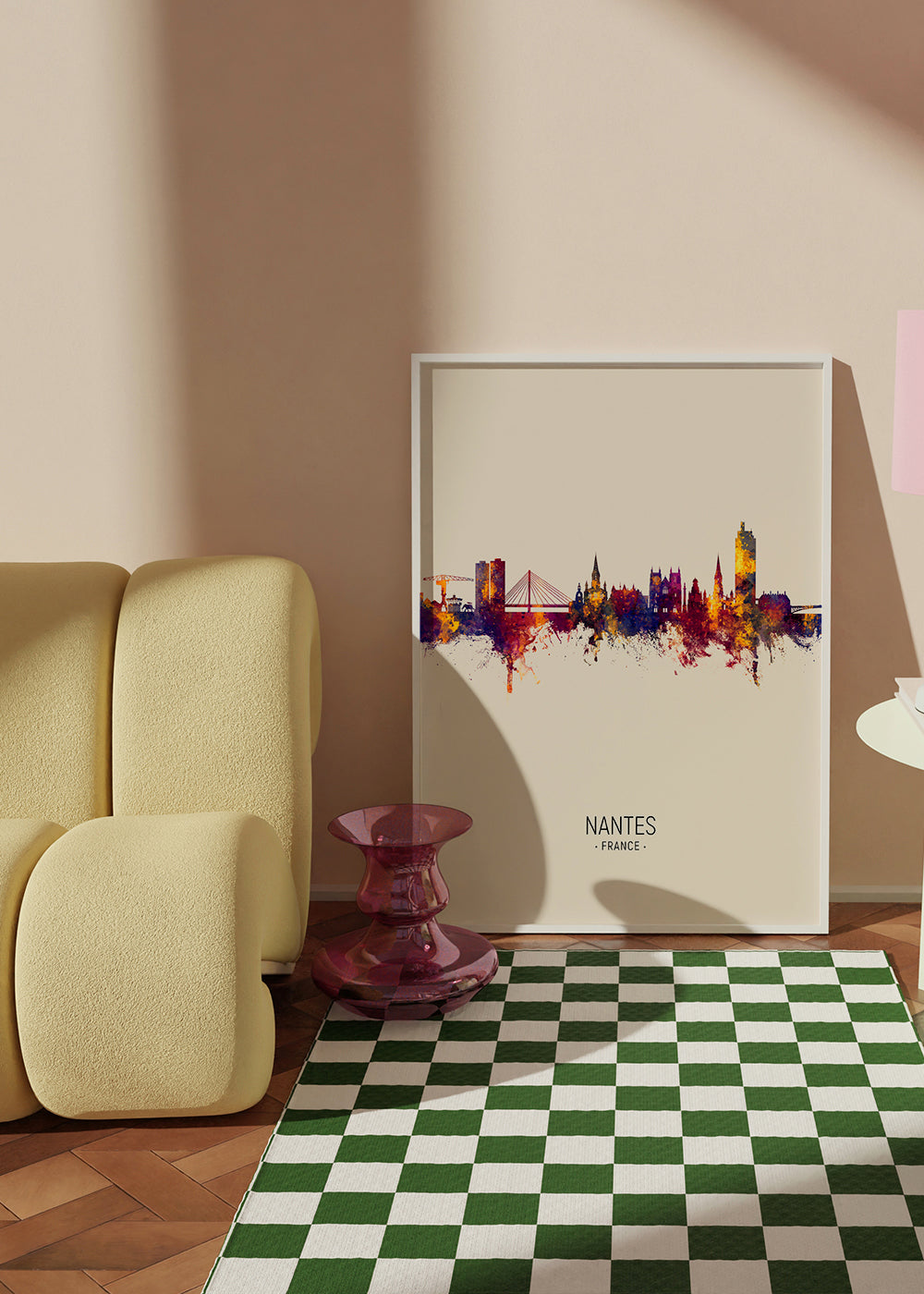 Plakat af Nantes: skyline i akvareltoner