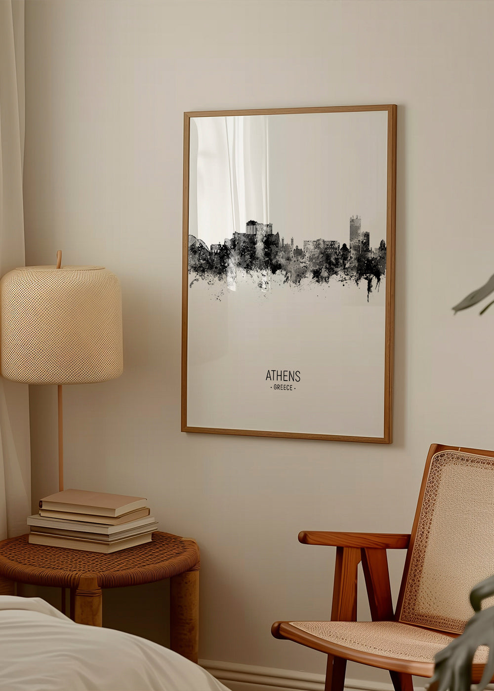 Køkkenkunst: Athen skyline i blæk