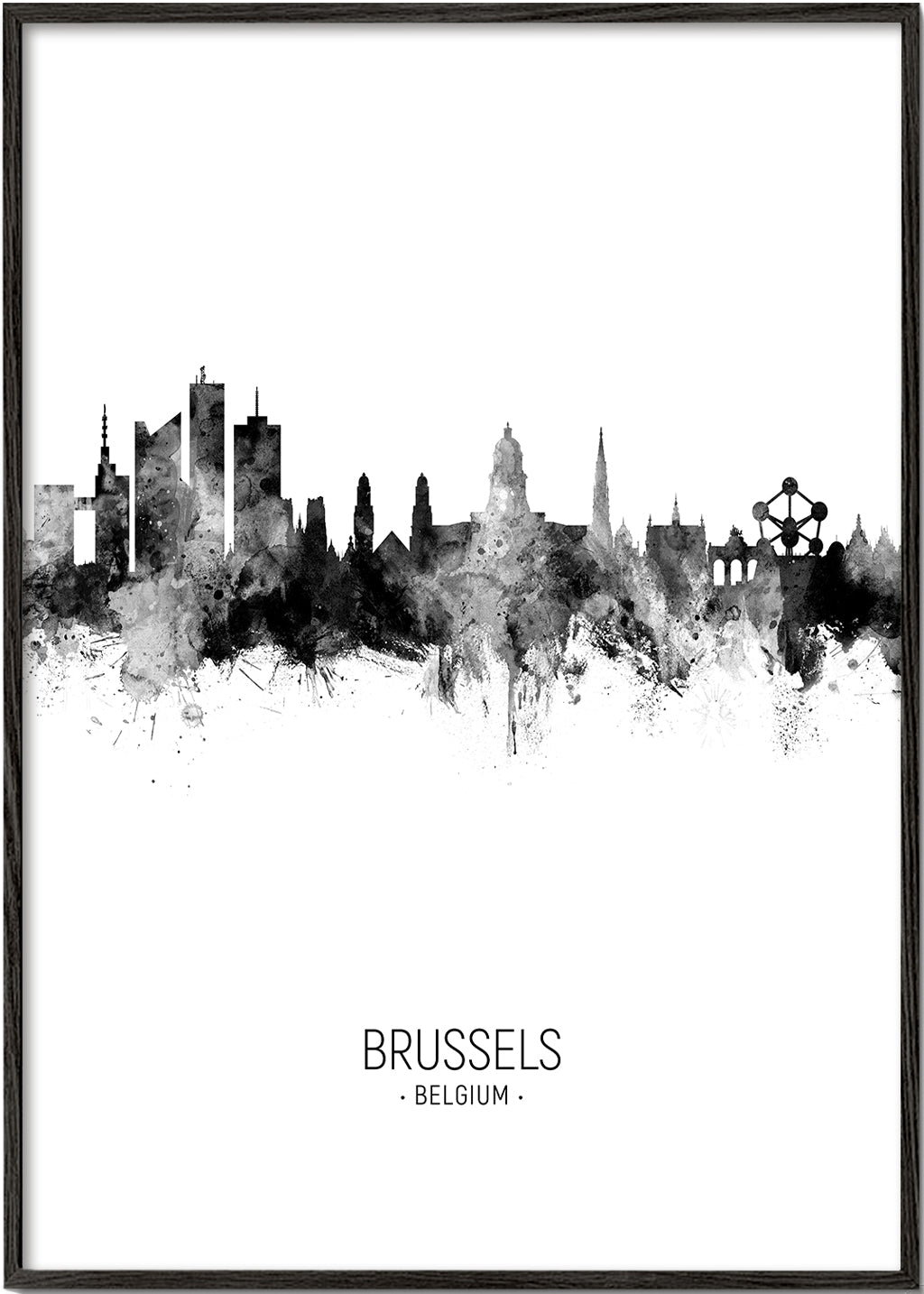 Køkkenkunst: Brussels skyline i sort-hvid