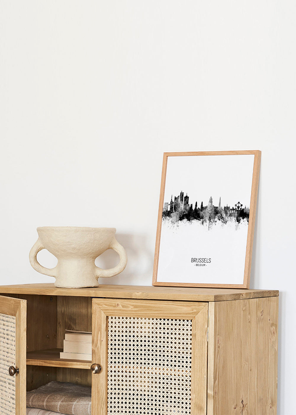 Køkkenkunst: Brussels skyline i sort-hvid