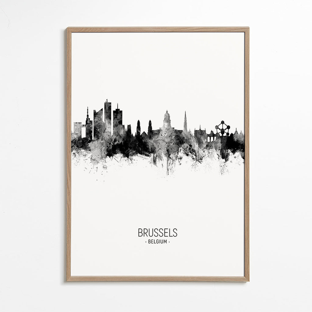 Køkkenkunst: Brussels skyline i sort-hvid