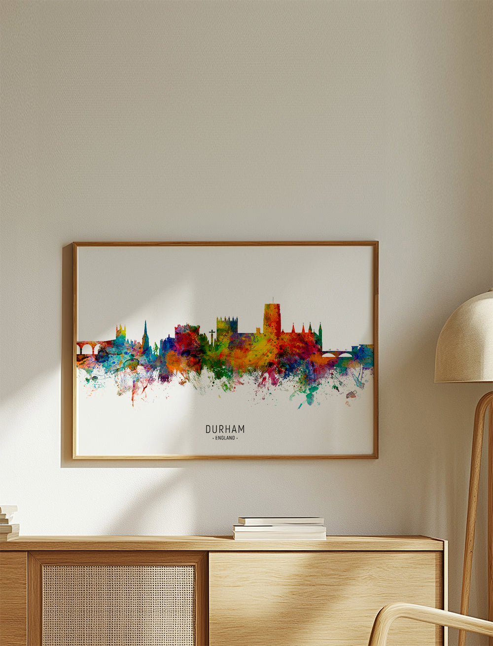 Køkkenkunst Durham akvarel skyline