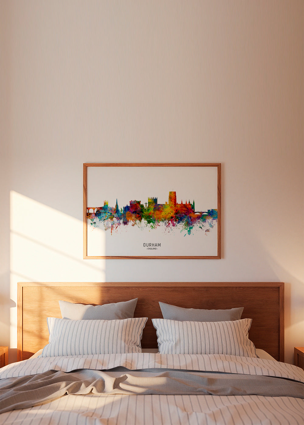 Køkkenkunst Durham akvarel skyline