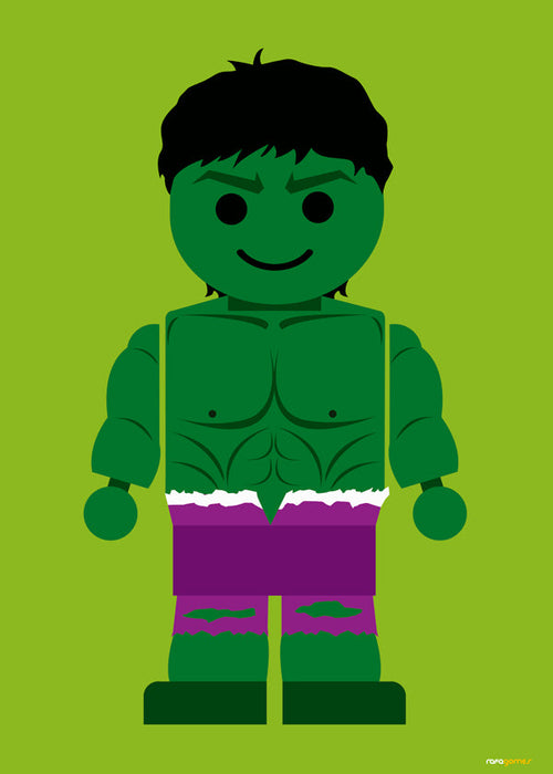 Børneplakat Hulk legetøj