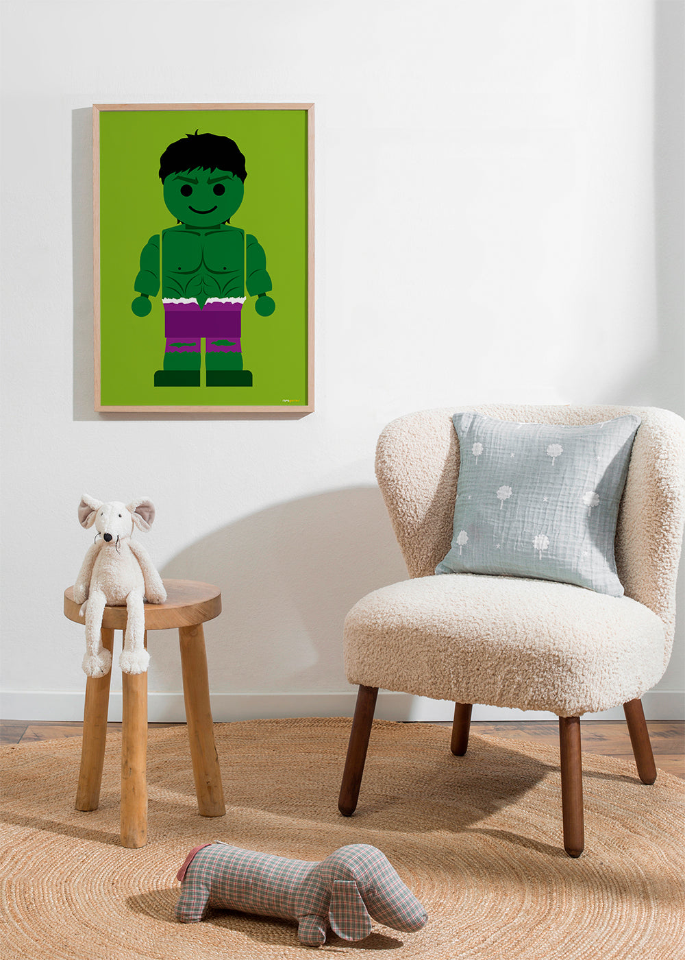 Børneplakat Hulk legetøj