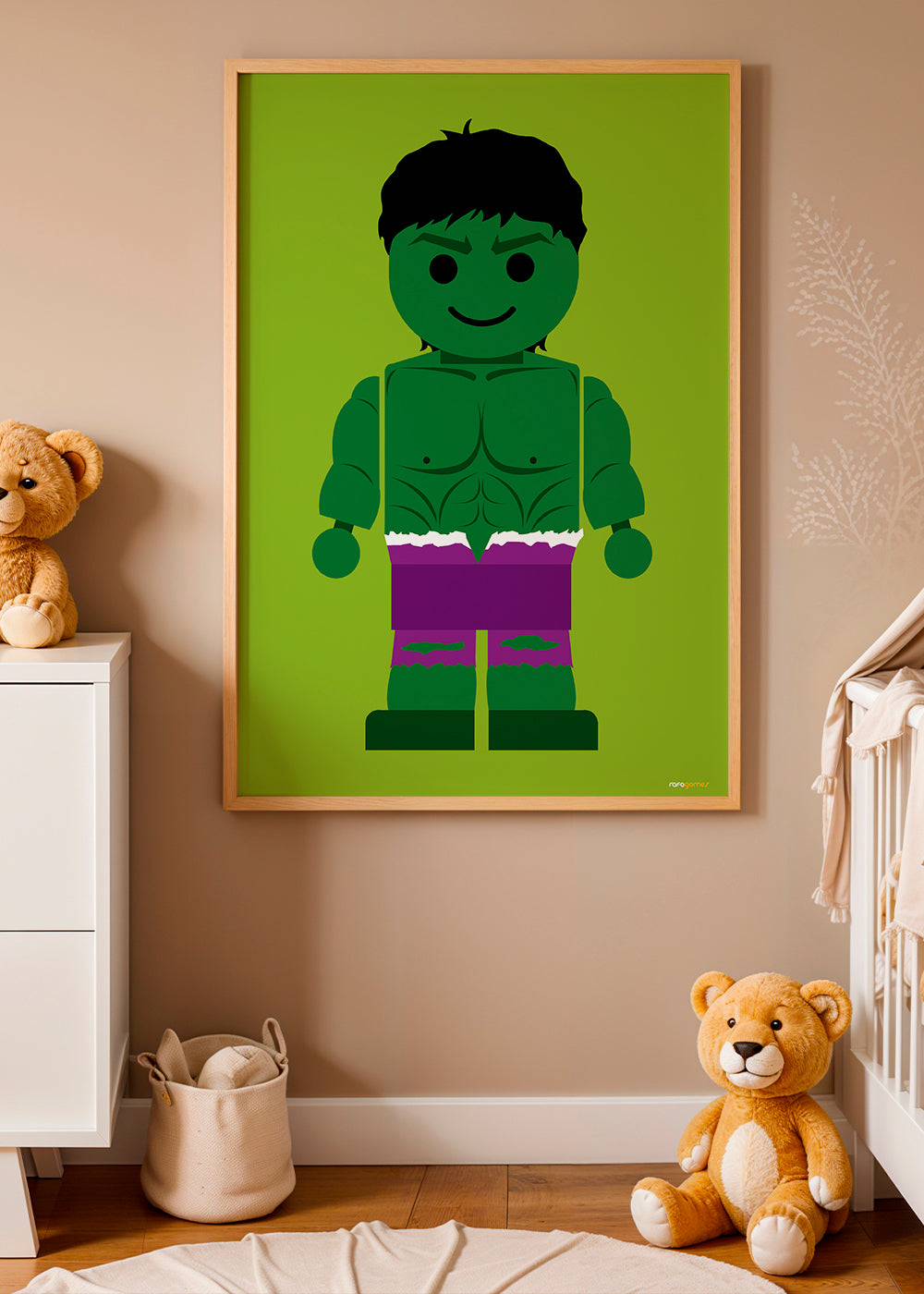 Børneplakat Hulk legetøj
