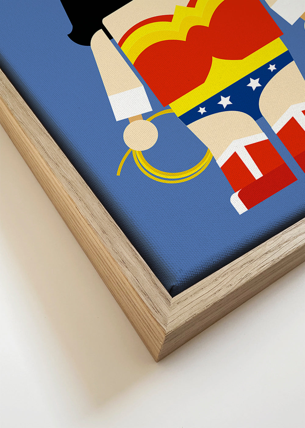 Legetøj Wonder Woman illustration på blå baggrund