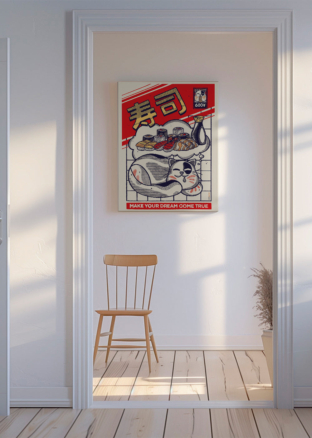 Køkkenkunst med sushi-kat