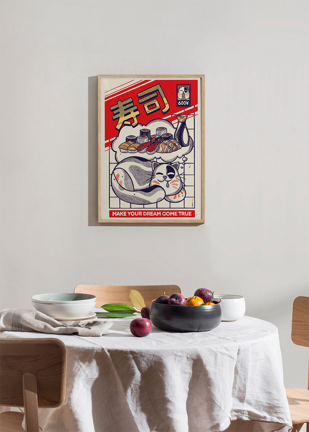 Køkkenkunst med sushi-kat