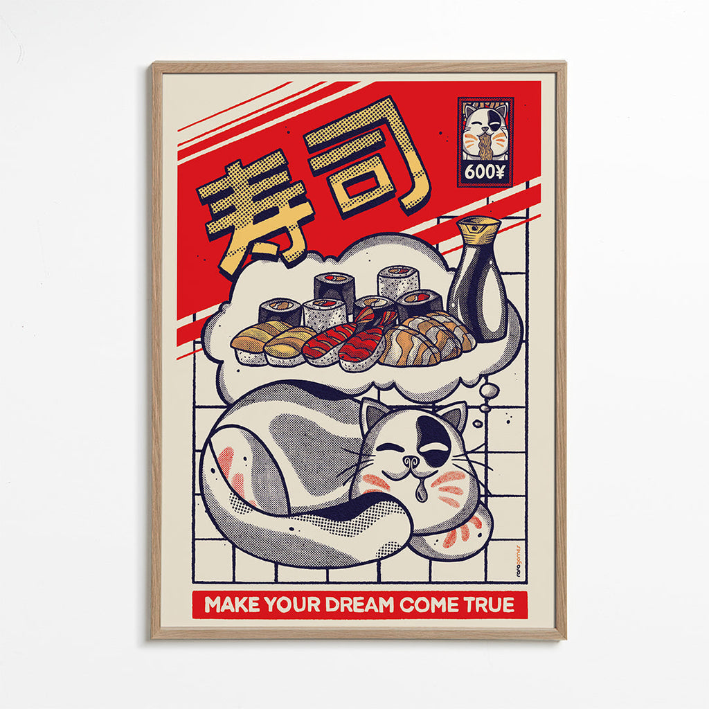 Køkkenkunst med sushi-kat