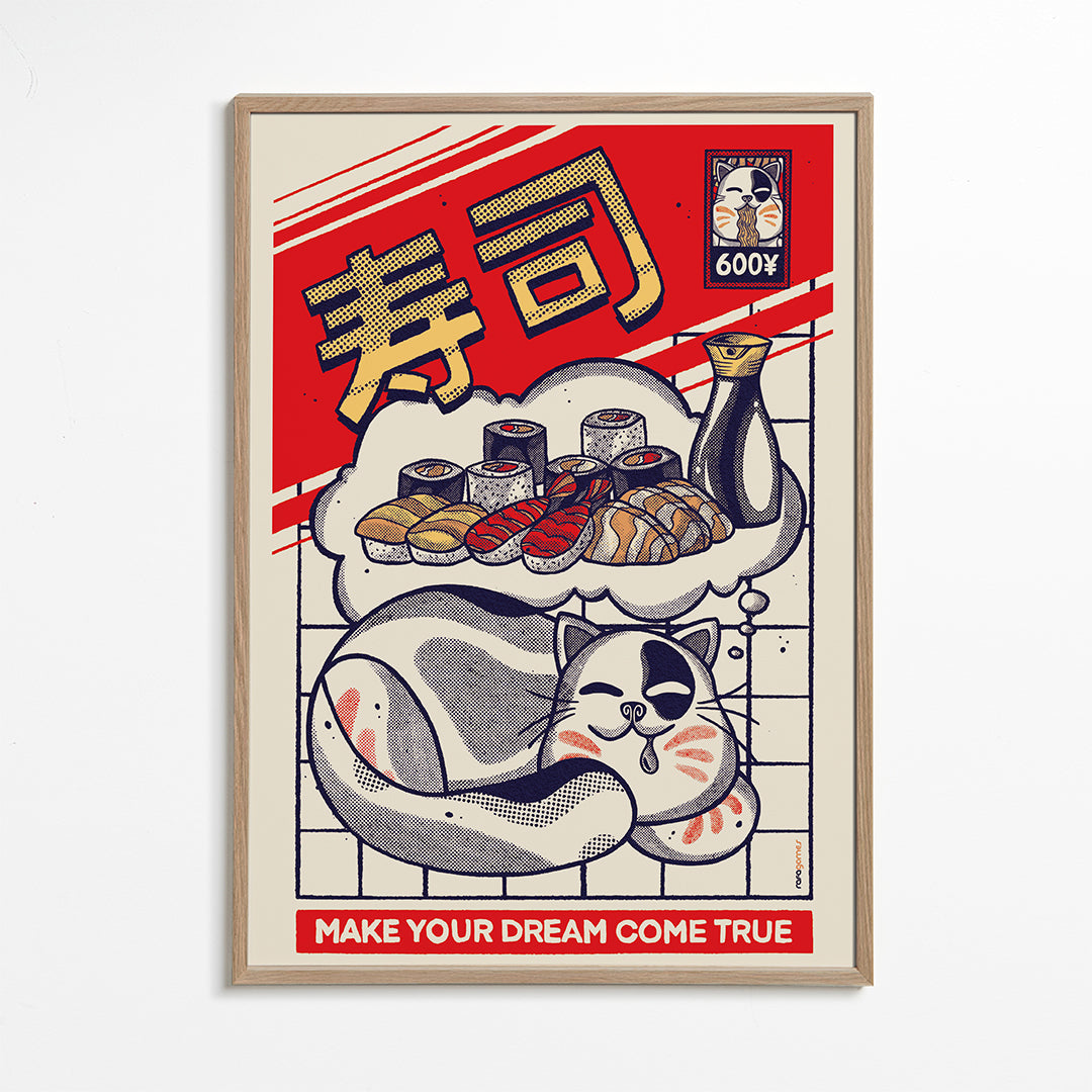 Køkkenkunst med sushi-kat