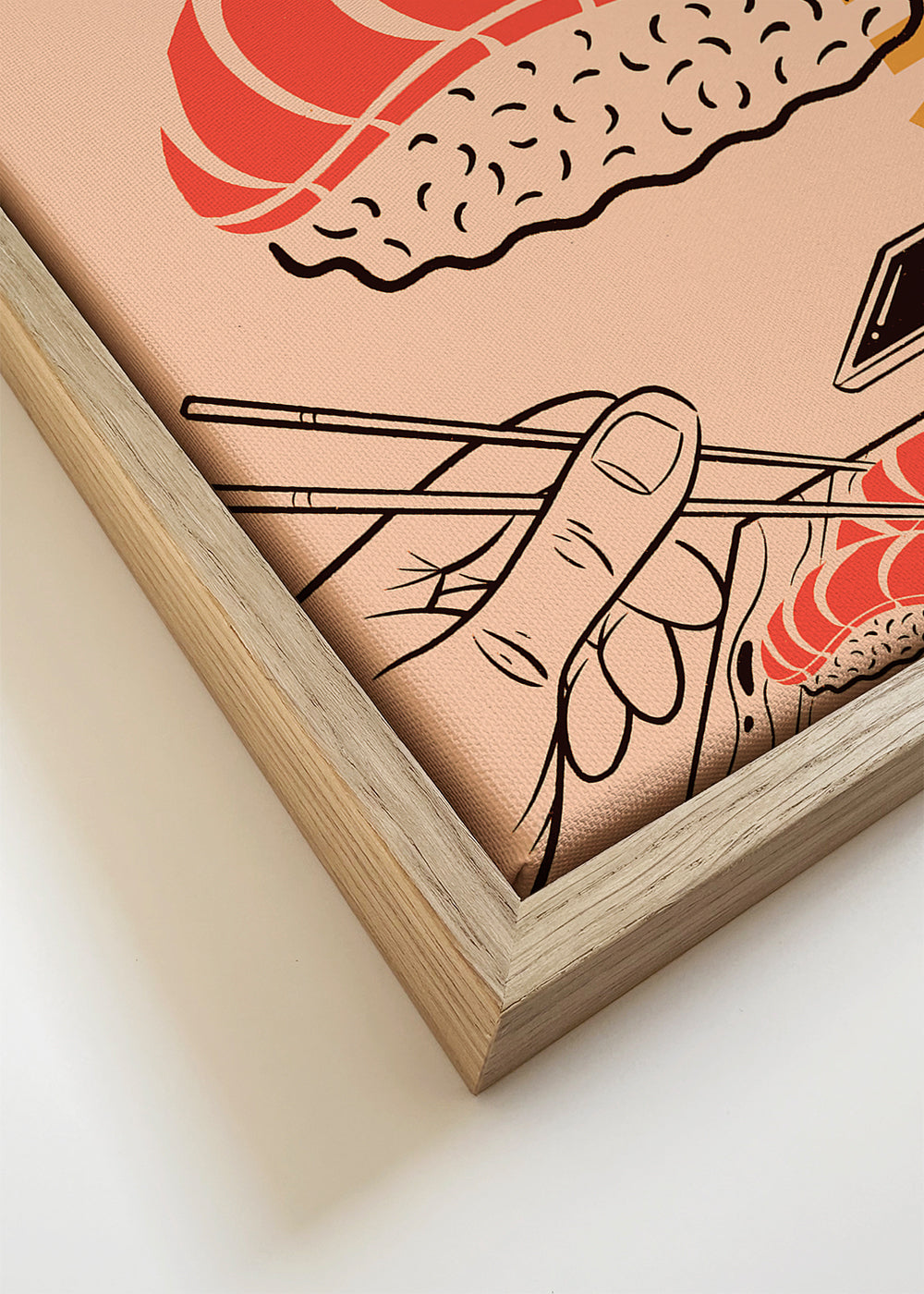 Køkkenkunst Nigiri laks plakat