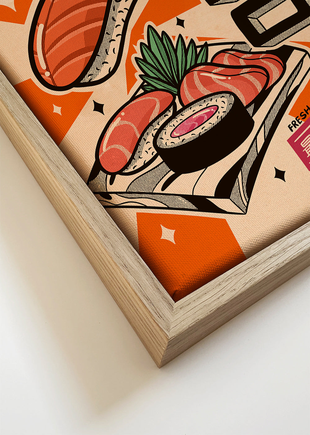 Køkkenkunst Sushi retro plakat