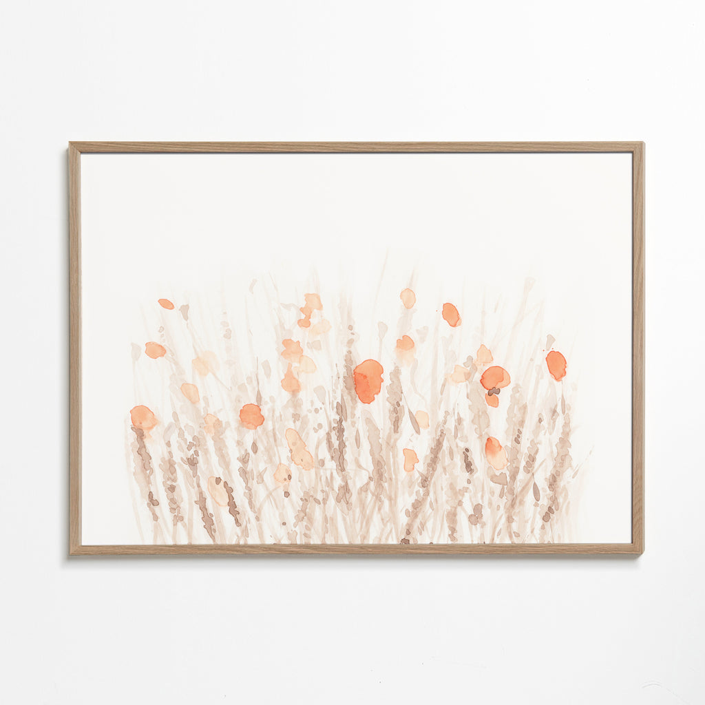 Botanisk plakat med sarte tørrede blomster