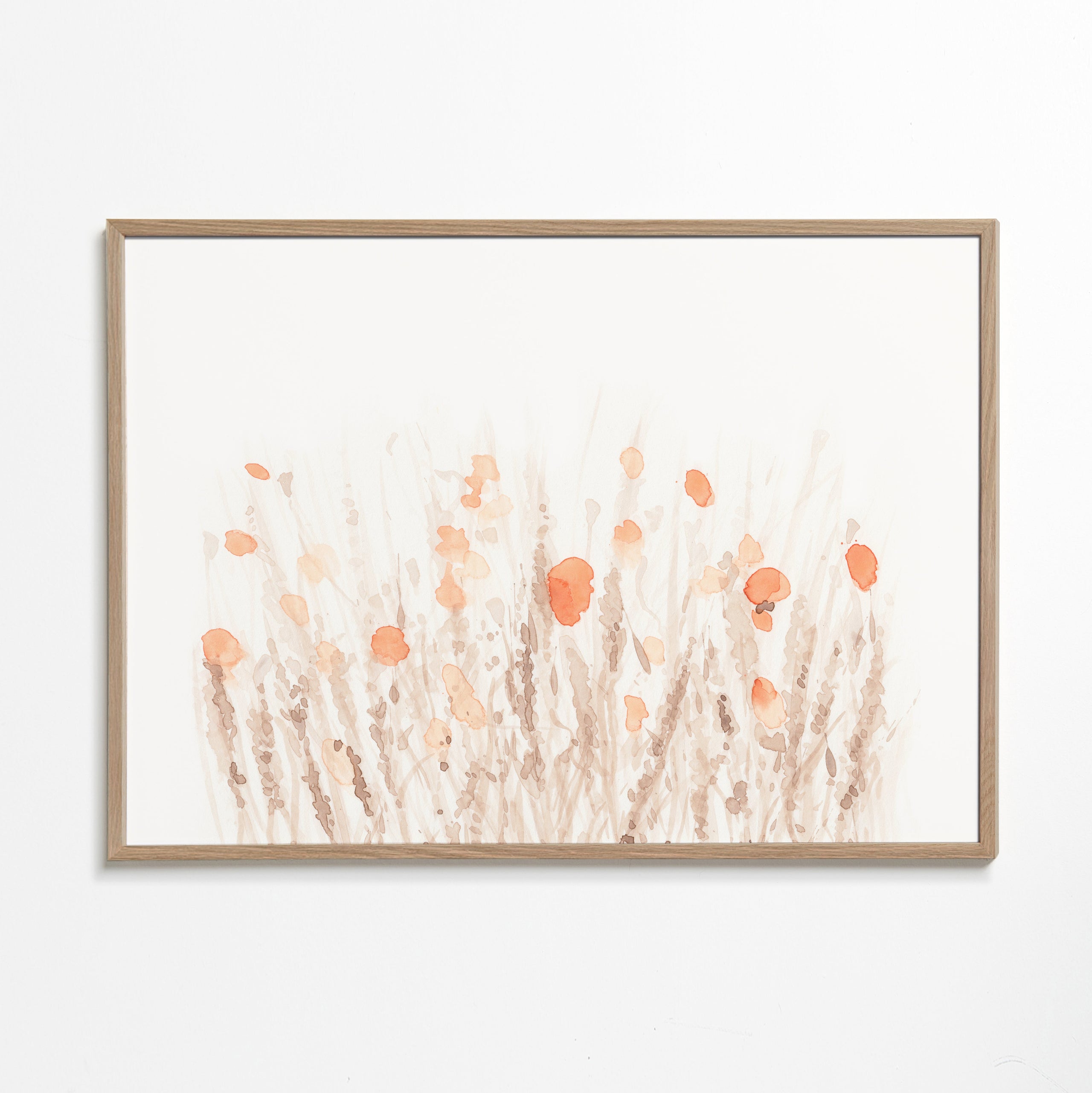 Botanisk plakat med sarte tørrede blomster