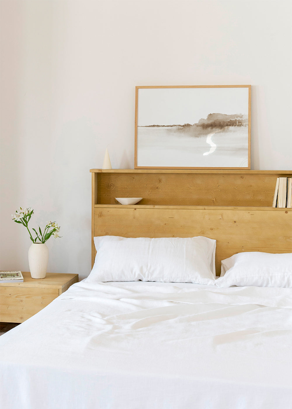 Sepia akvarel landskab minimalistisk
