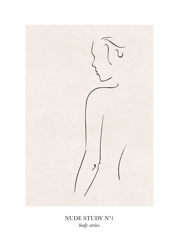 Illustration: Nude-studie i linje