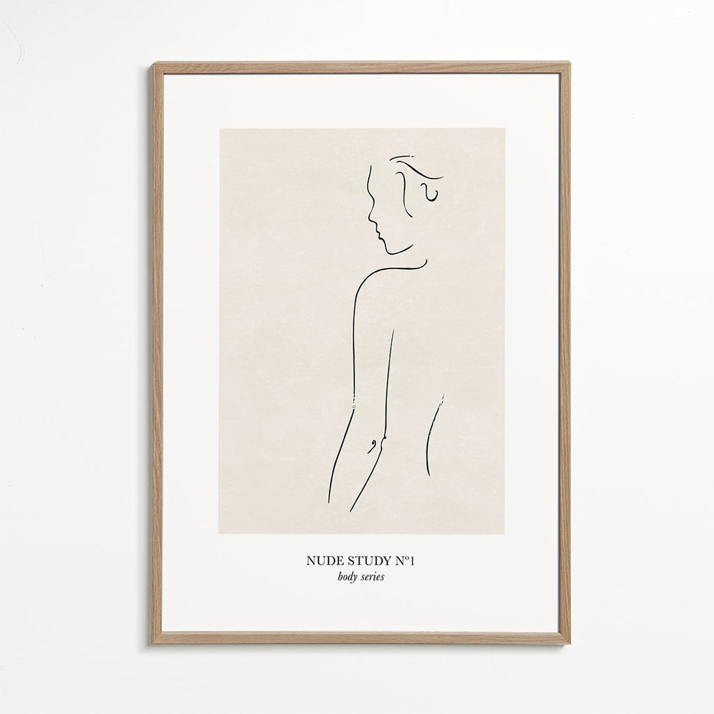 Illustration: Nude-studie i linje