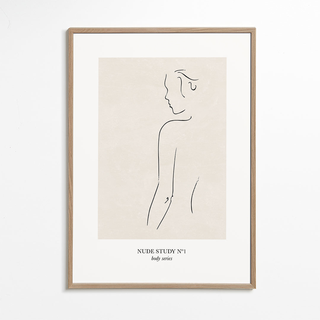 Illustration: Nude-studie i linje