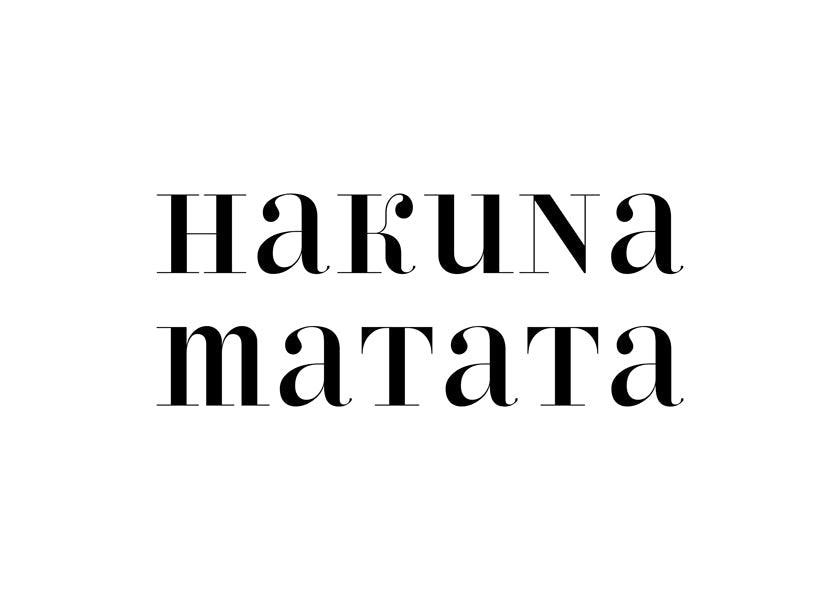 Minimalistisk plakat Hakuna Matata
