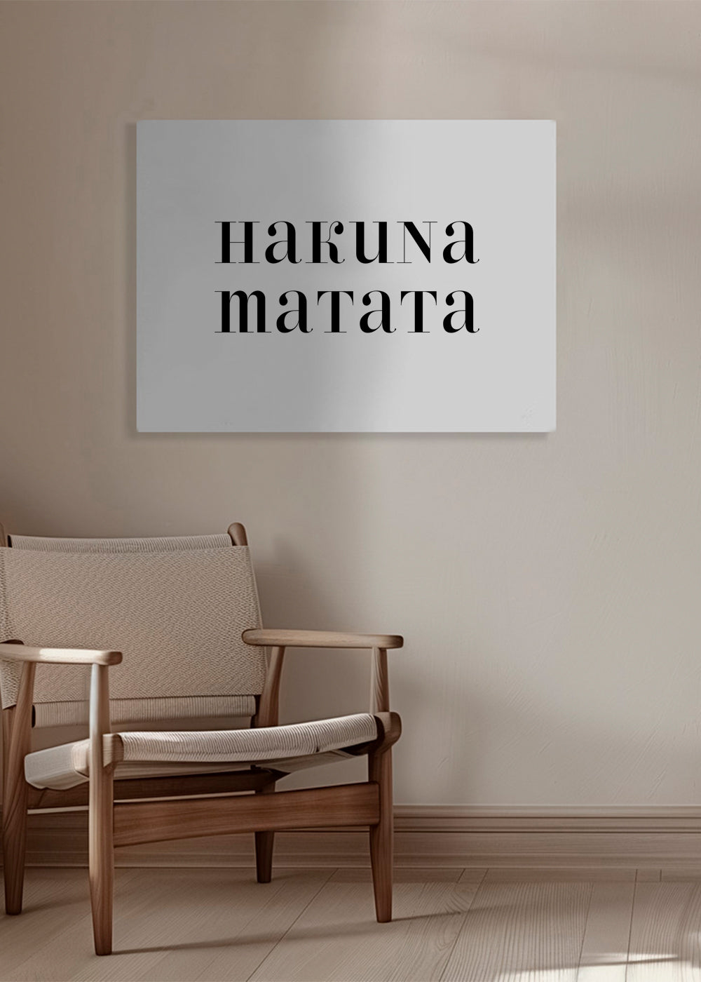 Minimalistisk plakat Hakuna Matata