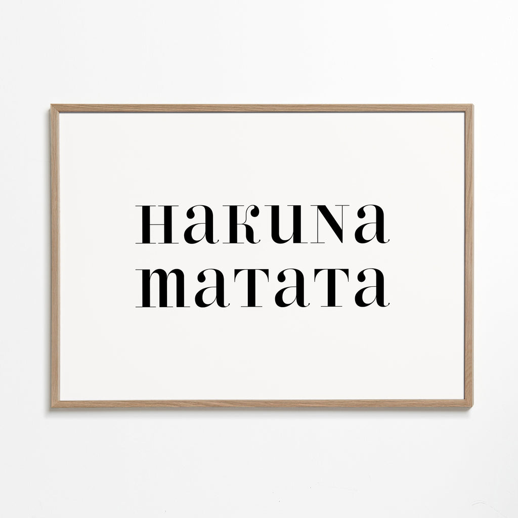 Minimalistisk plakat Hakuna Matata