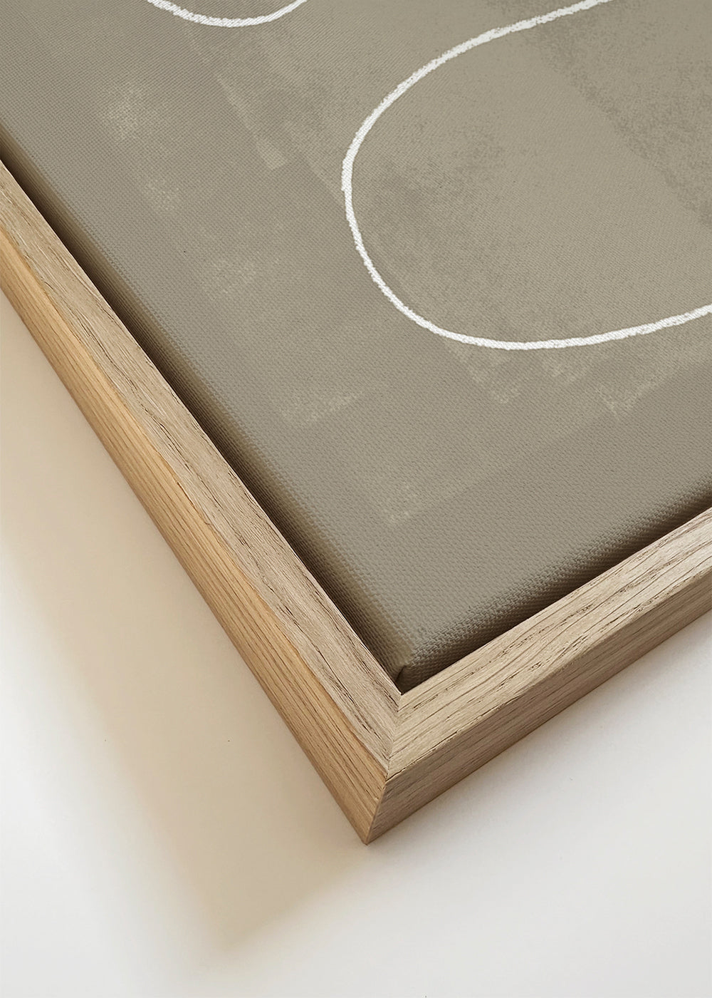 Minimalistisk kunst med hvid streg