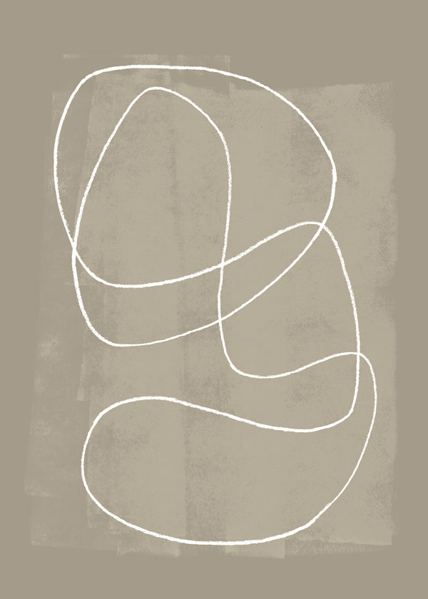 Minimalistisk kunst med hvid streg