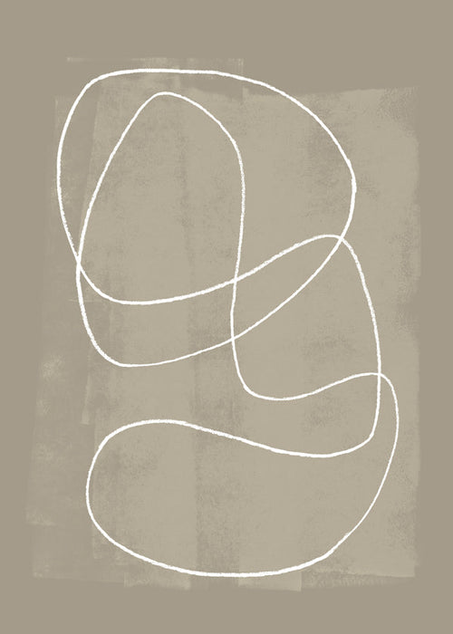 Minimalistisk kunst med hvid streg