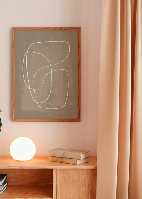 Minimalistisk design organiske linjer beige