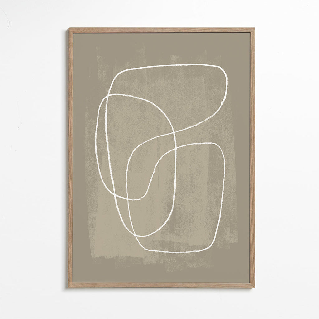 Minimalistisk design organiske linjer beige