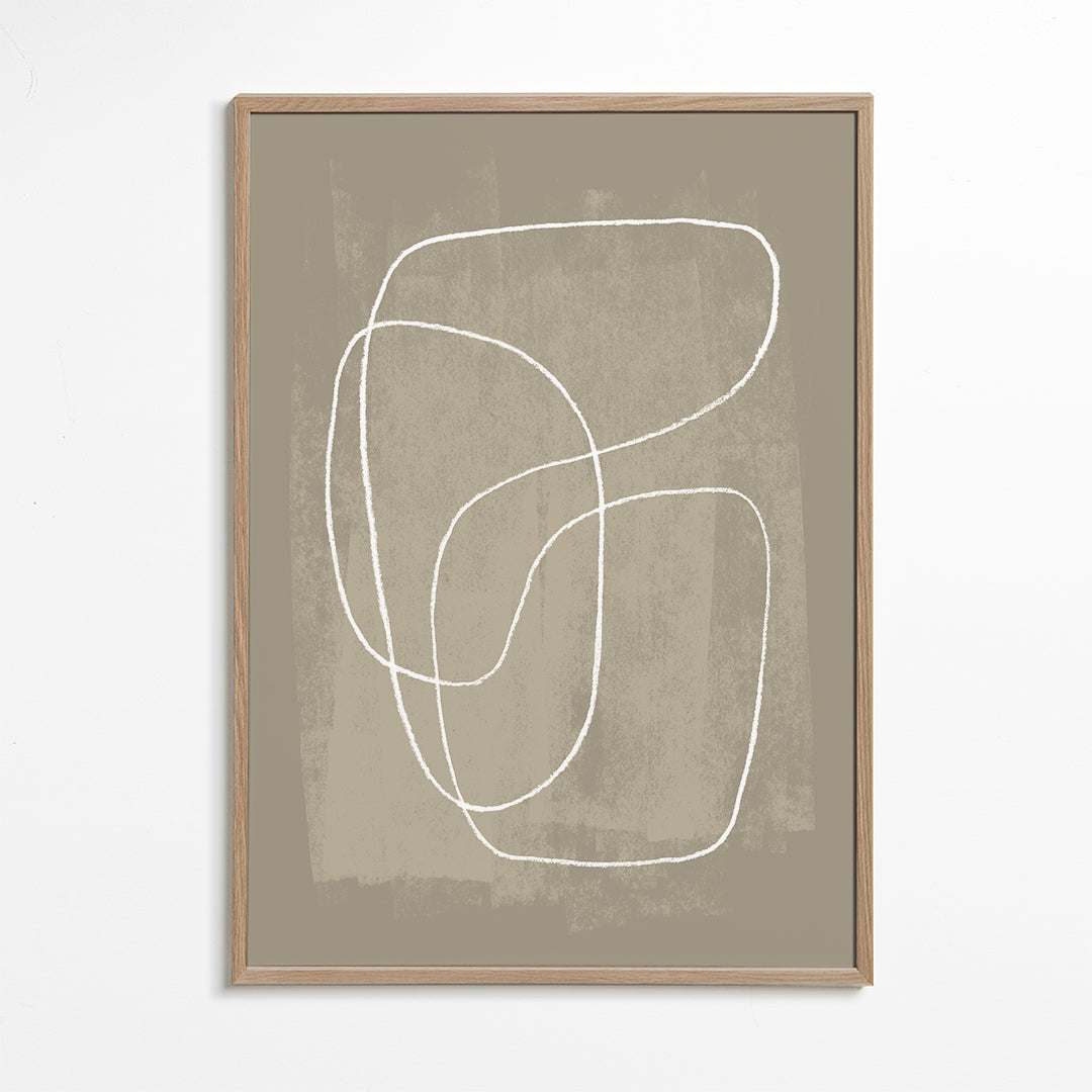 Minimalistisk design organiske linjer beige
