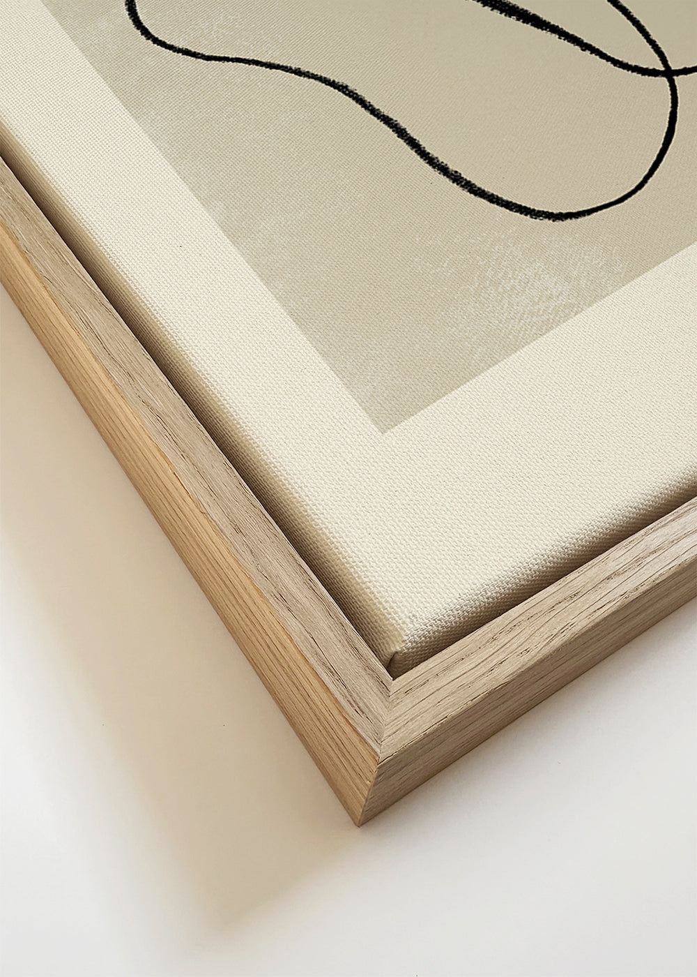 Minimalistisk plakat med organiske linjer