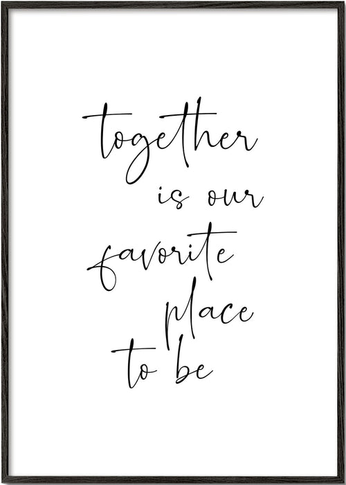 Minimalistisk design typografi 'Together' lodret