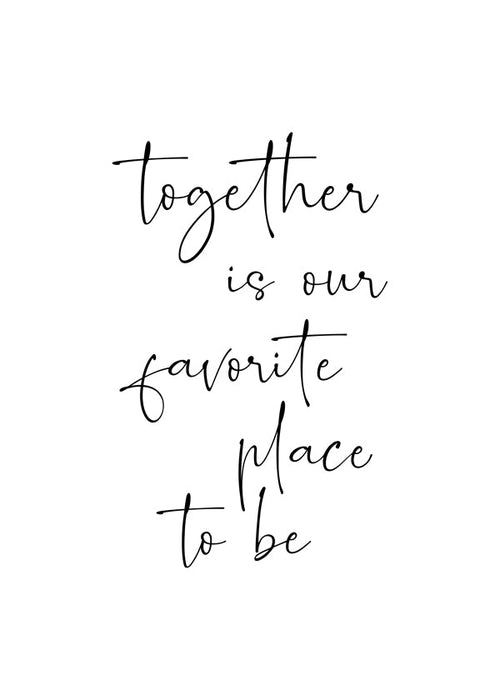 Minimalistisk design typografi 'Together' lodret