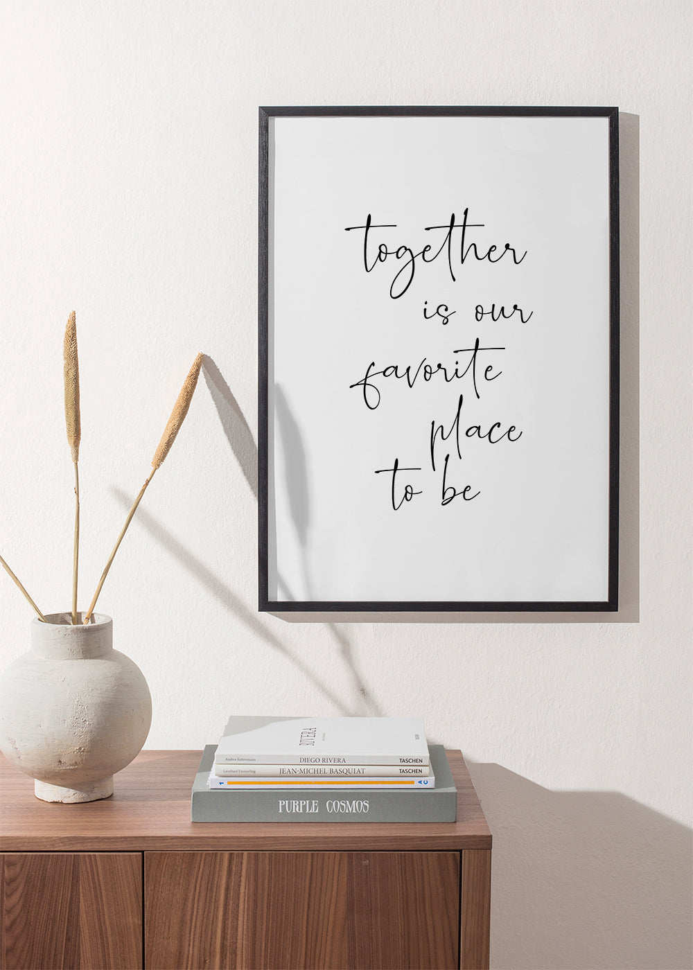 Minimalistisk design typografi 'Together' lodret