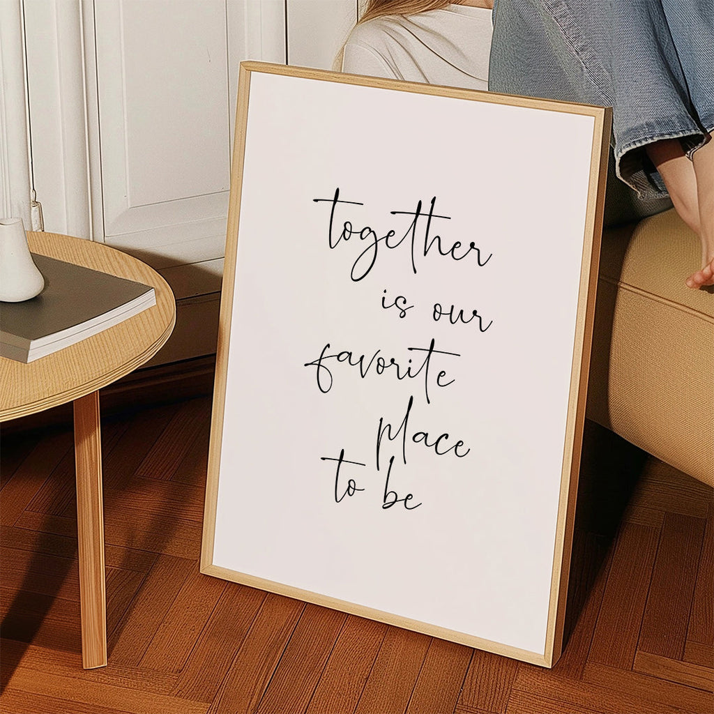 Minimalistisk design typografi 'Together' lodret