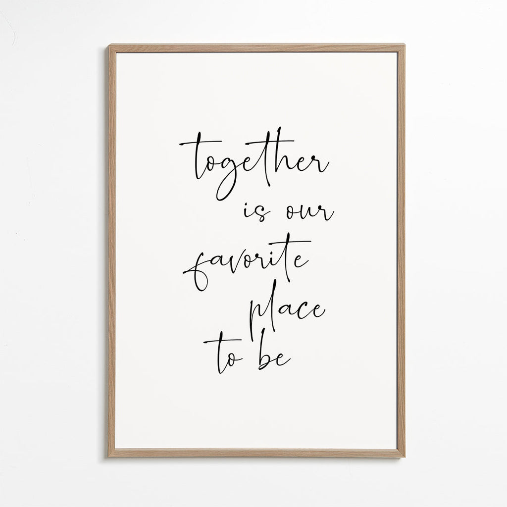 Minimalistisk design typografi 'Together' lodret
