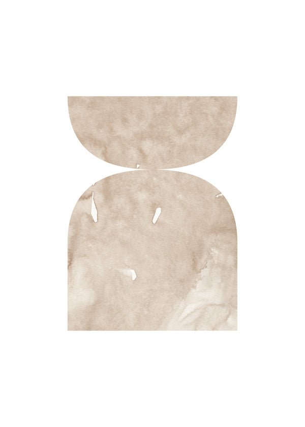 Abstrakt billede beige akvarel former