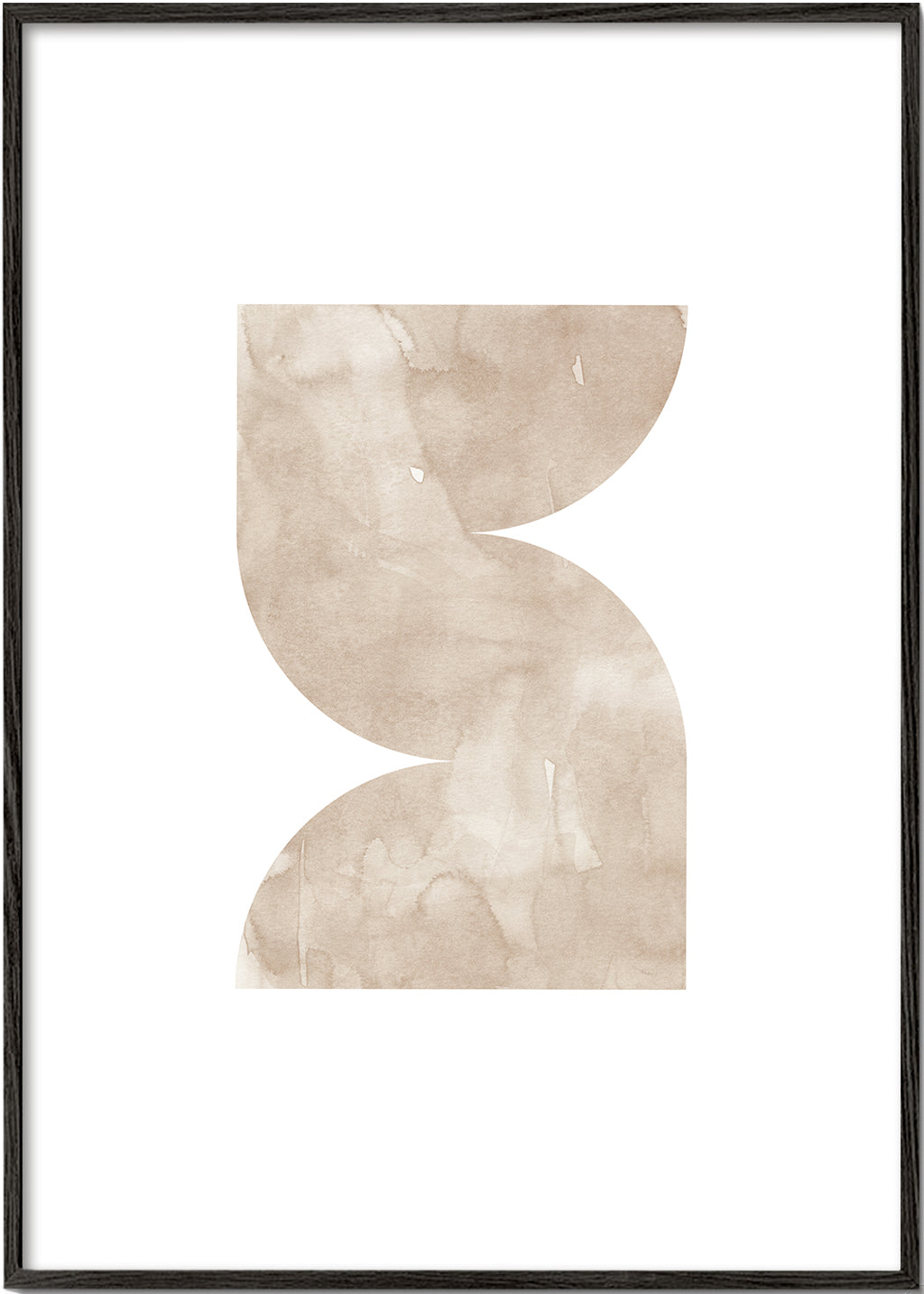 Abstrakt billede beige akvarelformer