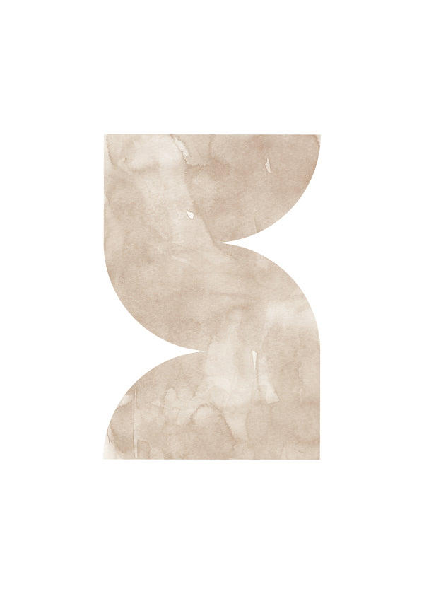 Abstrakt billede beige akvarelformer