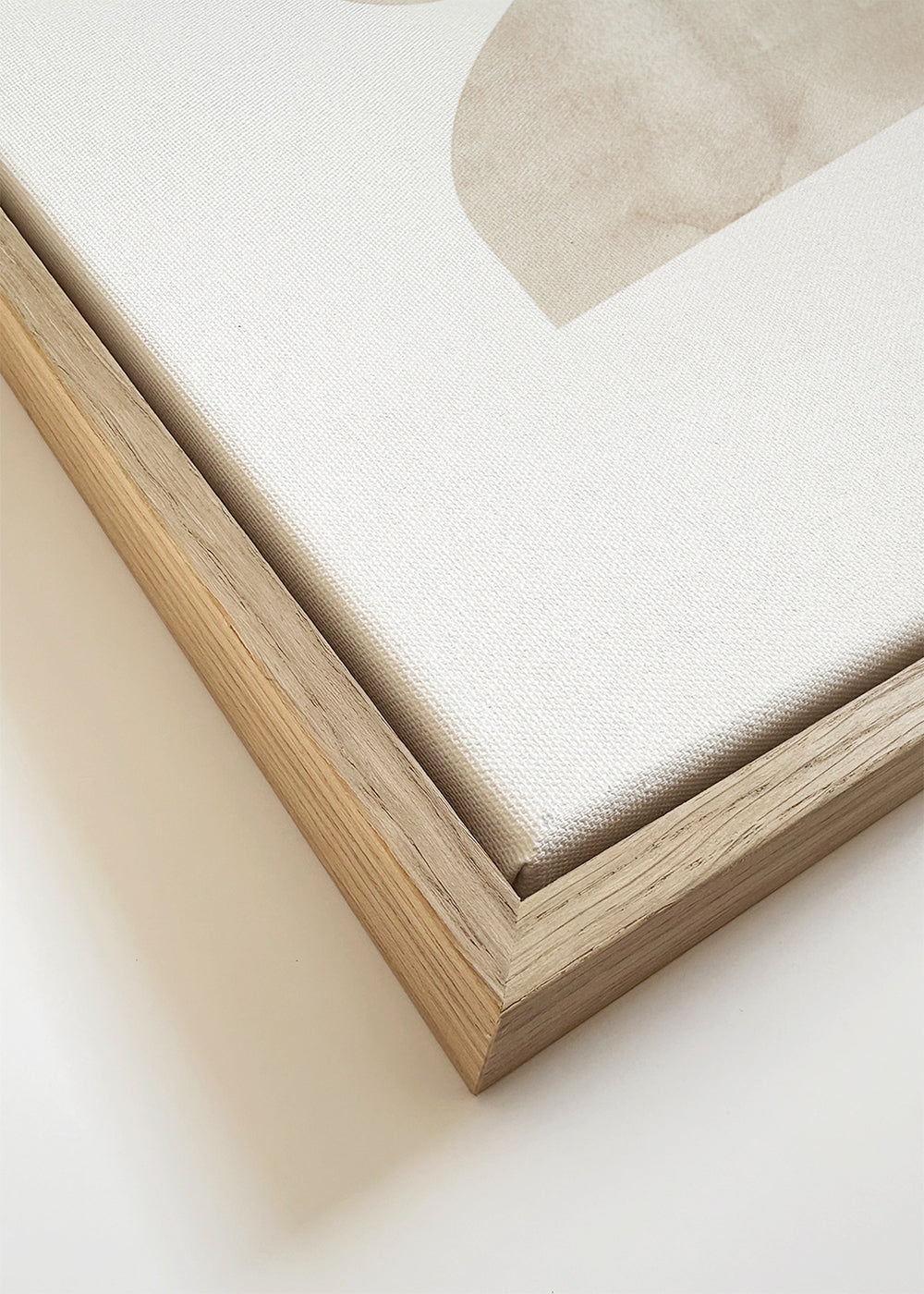 Abstrakt maleri beige med stablede former