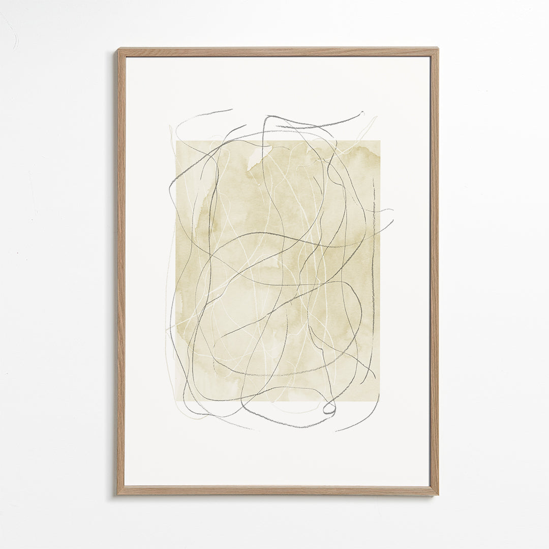 Abstrakt beige med lineære streger