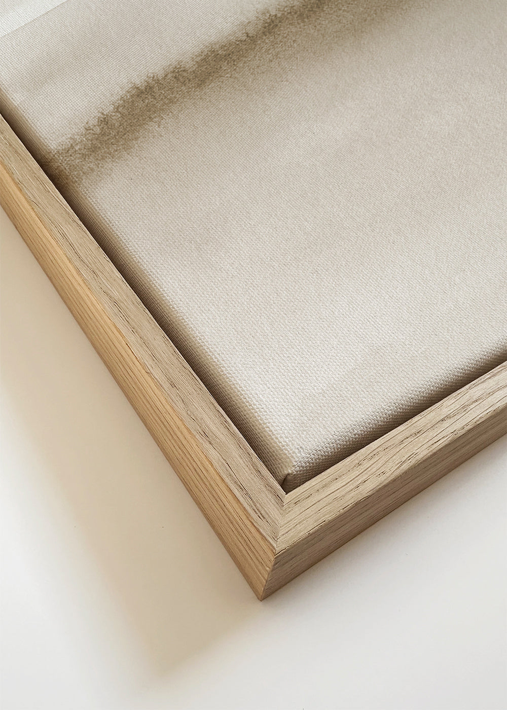 Landskabskunst i beige akvarel