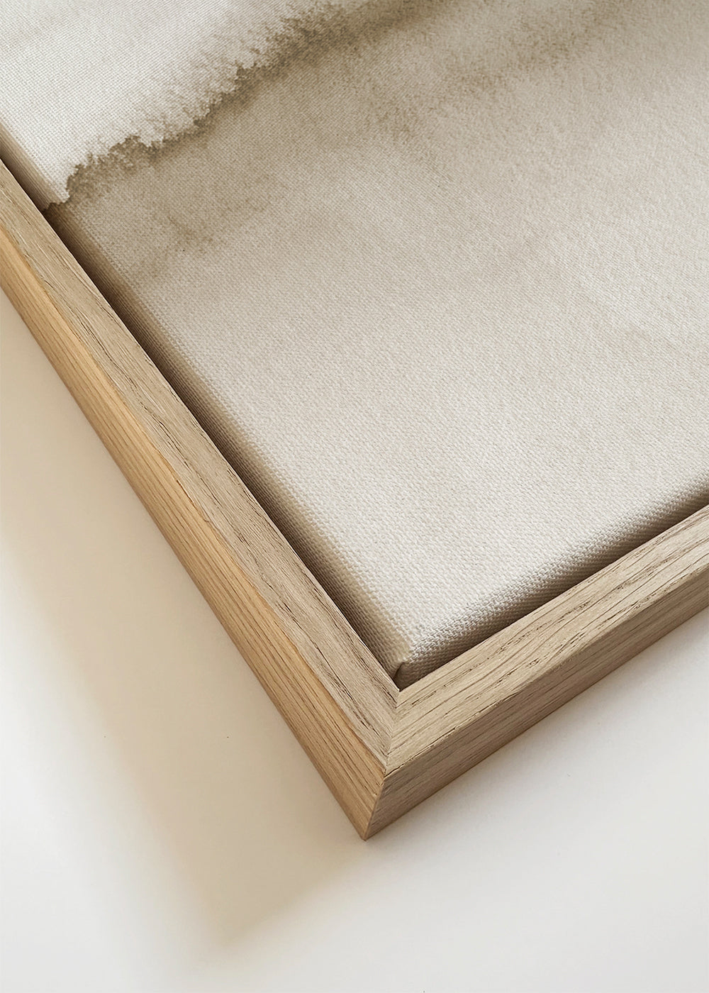 Landskabskunst i blød beige akvarel