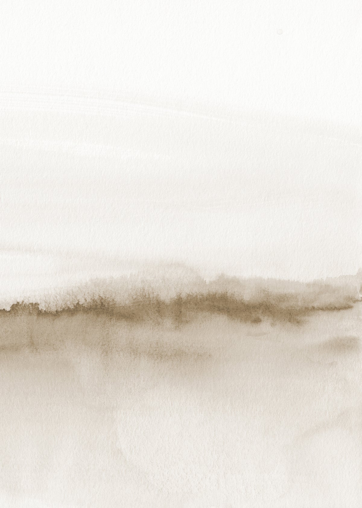 Watercolor landscape N 47 Beige tones 2/2 - Unframed art print